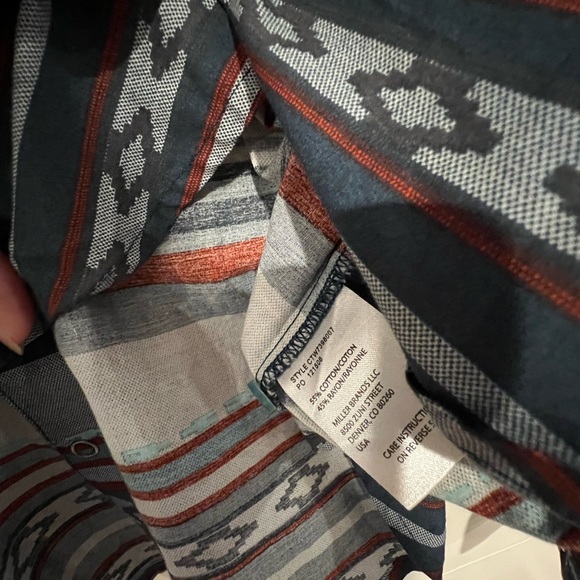 Cruel Girl Western Shirt Womens M Stripe Snap Front - Picture 6 of 6